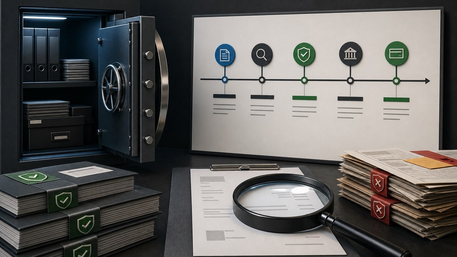 Payout evidence review with a withdrawal timeline, secure records and verification lens